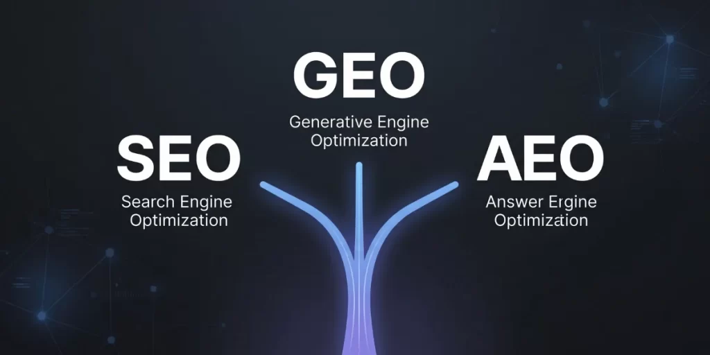 SEO, GEO and AEO
